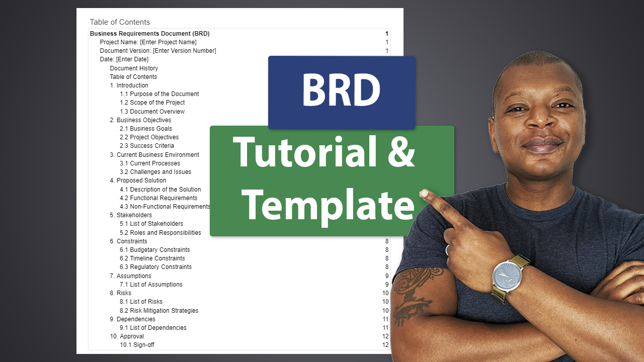 Business Requirements Document BRD Tutorial & Template Walkthrough